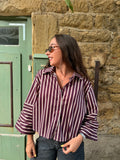 CHEMISE ELISA – RAYURES BORDEAUX