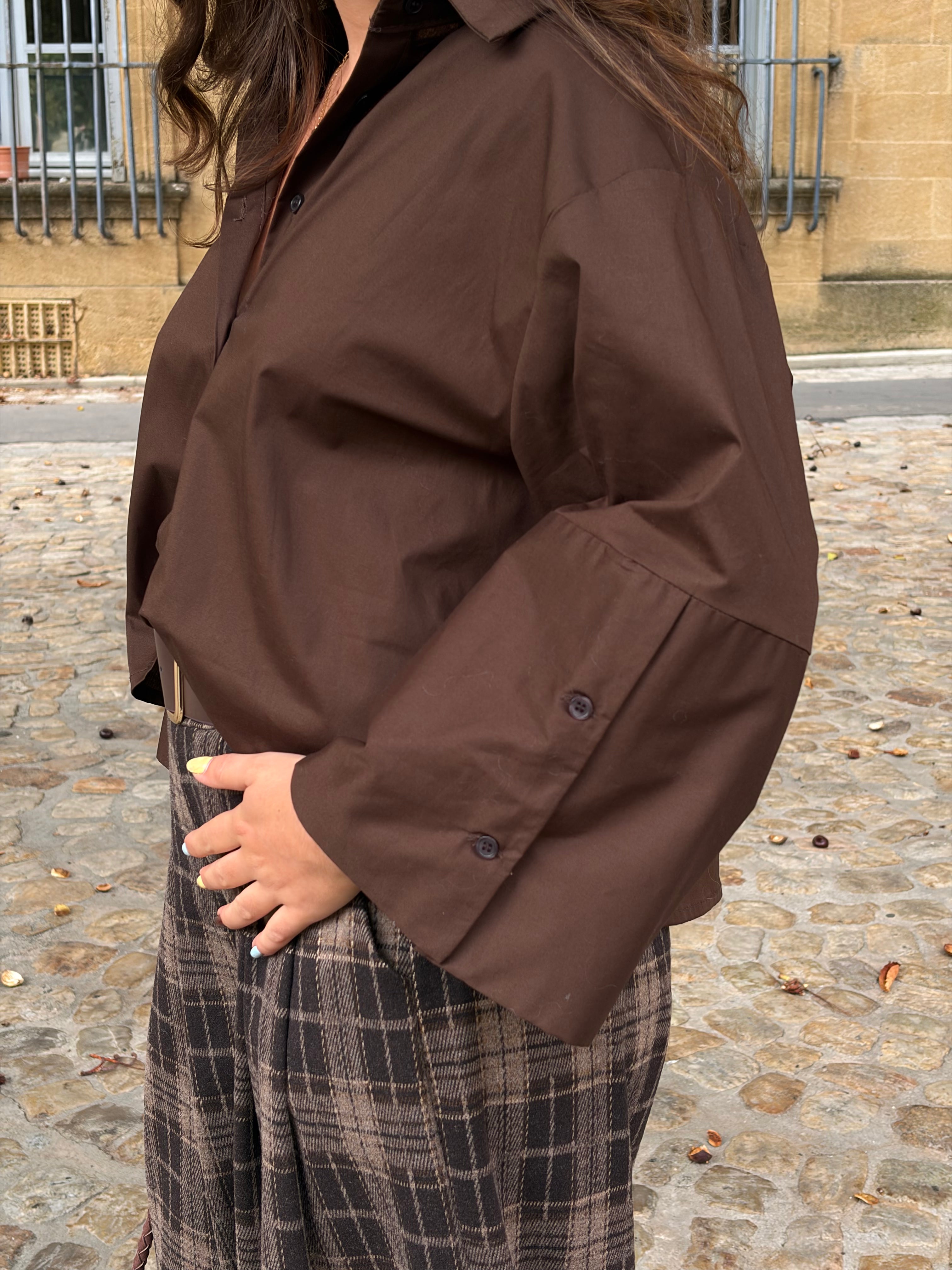CHEMISE ELISA – CHOCOLAT