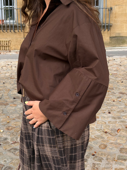 CHEMISE ELISA – CHOCOLAT